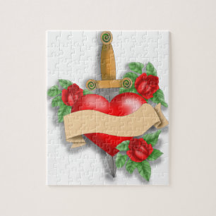 Aangepast Tattoo hart Legpuzzel