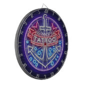 Aangepast Tattoo kopen Nautical Neon Sign Style Dartbord (Voorkant Links)