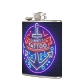 Aangepast Tattoo kopen Nautical Neon Sign Style Heupfles (Links)
