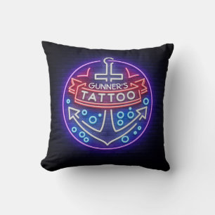 Aangepast Tattoo kopen Nautical Neon Sign Style Kussen