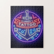Aangepast Tattoo kopen Nautical Neon Sign Style