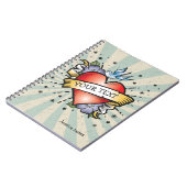 Aangepast Tattoo retro Style-Notitieboek voor pers Notitieboek (Linkerzijde)