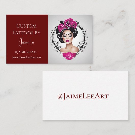 Aangepast Tattoo Visitekaartje (Voorkant / Achterkant)
