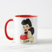 Aangepast Tattoo voor het uitvinken van Retro Mok (Links)