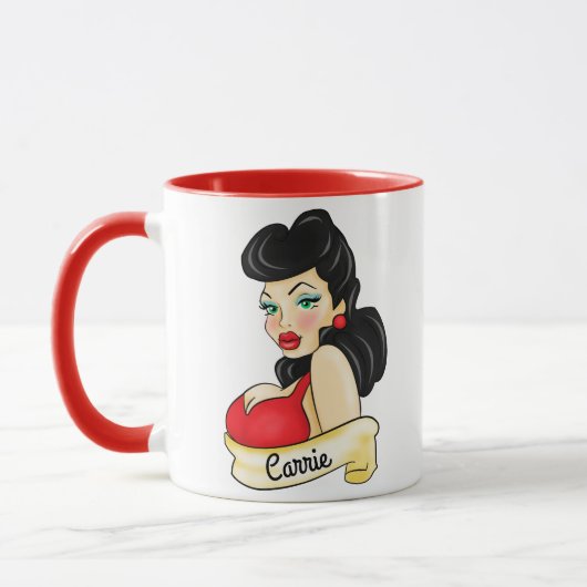 Aangepast Tattoo voor het uitvinken van Retro Mok (Links)