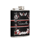 Aangepast Tattoo voor Rockabilly Rock & Roll Micro Heupfles (Rechts)