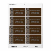 Aangepast Taupe Beige Brown Light Grey Blue Mosaic Etiket (Full Sheet)