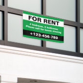 Aangepast Te Huur Vastgoed Zwart Groen Spandoek (Buitenkant Gebouw)