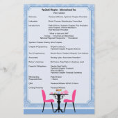 Aangepast Tea Party-programma Briefpapier (Voorkant)