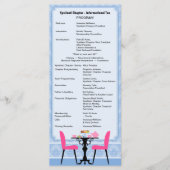 Aangepast Tea Party-programma Programmakaart (Voorkant)