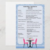 Aangepast Tea Party-programma V2 Briefpapier (Voorkant / Achterkant)