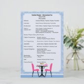 Aangepast Tea Party-programma V2 Briefpapier (Staand voorkant)