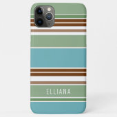 Aangepast Teal Blauwe Salie Groen Bruine Ivoren St Case-Mate iPhone Case (Achterkant)