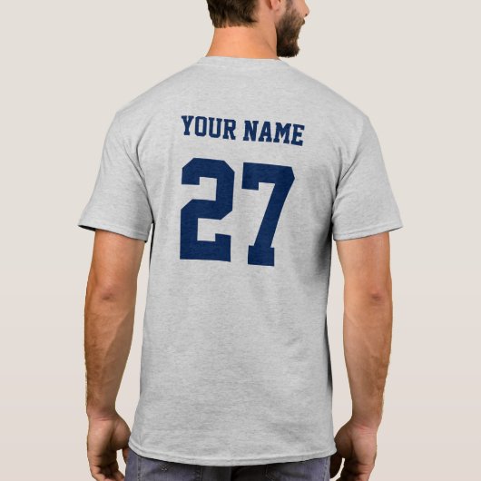 Aangepast team Baseball T-Shirt (Achterkant)