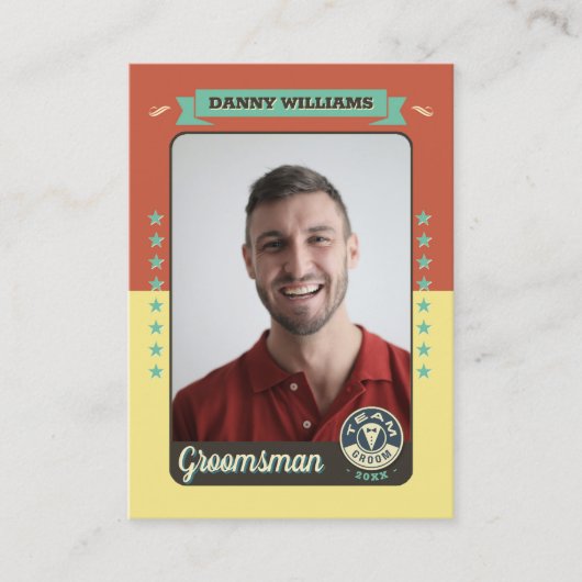 Aangepast Team Bruid Egam Kaart, Bruidsjonkers Cad Contactkaartje (Voorkant)