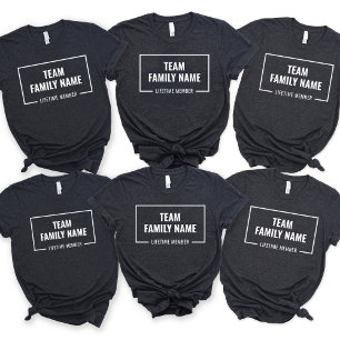 Aangepast team familie levenslange leden familie r t-shirt