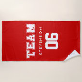 Aangepast team strandlaken (Voorkant)