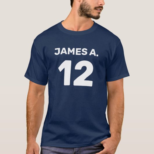 Aangepast team voor sjabloon (front design) t-shirt (Voorkant)
