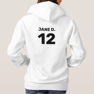 Aangepast team voor sjabloon (voor- en achterontwe hoodie