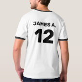 Aangepast team voor sjabloon (voor- en achterontwe t-shirt (Achterkant volledig)