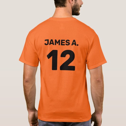 Aangepast team voor sjabloon (voor- en achterontwe t-shirt (Achterkant)