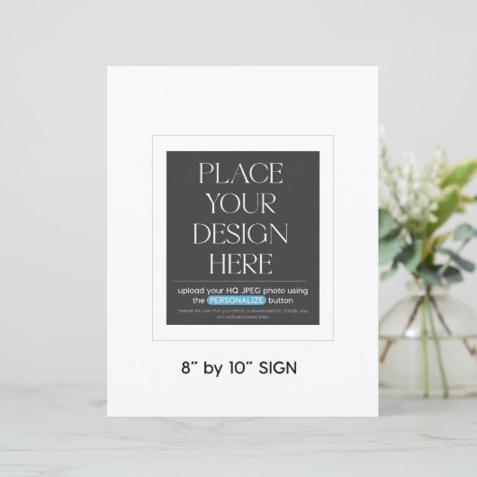 Aangepast teken - 8.5x11 in geschikt voor 8x10 lij (Staand voorkant)