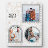 Aangepast teken met drie foto's Moderne huismuur Fotoplaat (Voorkant)