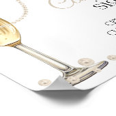 Aangepast Teken parels prosecco vrijgezellenfeest  Poster (Hoek)