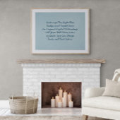 Aangepast teken Upload uw eigen woorden lichtblauw Poster