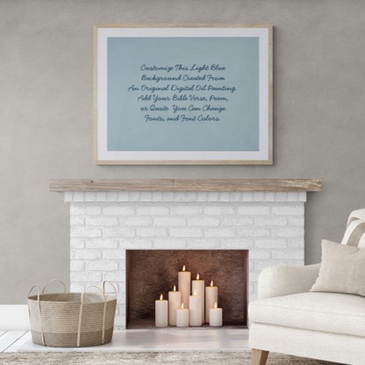 Aangepast teken Upload uw eigen woorden lichtblauw Poster