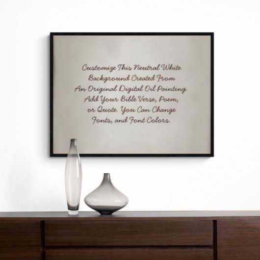 Aangepast teken Upload uw eigen woorden Neutraal W Poster