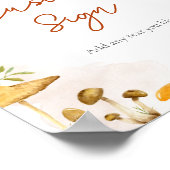 Aangepast teken voor baby shower Woodland Poster (Hoek)