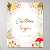 Aangepast teken voor baby shower Woodland Poster (Voorkant)