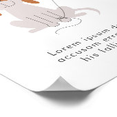 Aangepast teken voor blauwe puppy dog thema Birthd Poster (Hoek)