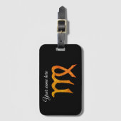 Aangepast teken voor Gold Virgo Astrology Bagagelabel (Voorkant (verticaal))
