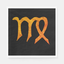 Aangepast teken voor Gold Virgo Astrology Servet