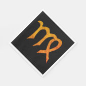 Aangepast teken voor Gold Virgo Astrology Servet (Hoek)