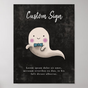 Aangepast teken voor kleine boogjongen Ghost Baby  Poster