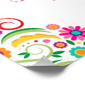 Aangepast teken voor Mexicaans Floral Fiesta-Baby Poster (Hoek)