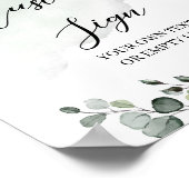 Aangepast teken voor moderne groene eucalyptusblad poster (Hoek)