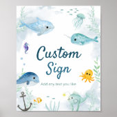 Aangepast teken voor onder-het-zee Partij Poster (Voorkant)