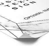 Aangepast teken voor witte en zwarte geometrische  poster (Hoek)