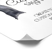 Aangepast Teken Zwarte boog Frans vrijgezellenfees Poster (Hoek)