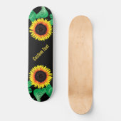 Aangepast tekenskateboard met zonnebloemen persoonlijk skateboard (Voorkant)