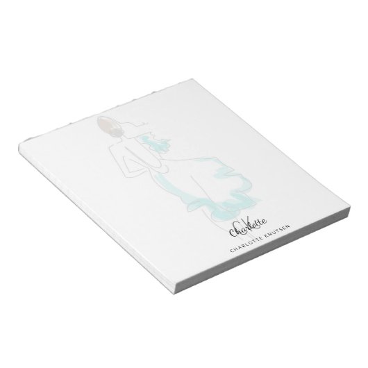 Aangepast tekentekentekenmonogram notitieblok (Schuin)