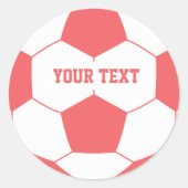 Aangepast tekst Voetbal Ronde Sticker (Voorkant)