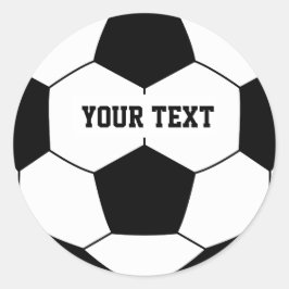 Aangepast tekst Voetbal Ronde Sticker