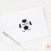 Aangepast tekst Voetbal Ronde Sticker (Envelop)