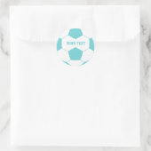 Aangepast tekst Voetbal Ronde Sticker (Tas)