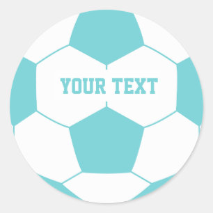 Aangepast tekst Voetbal Ronde Sticker